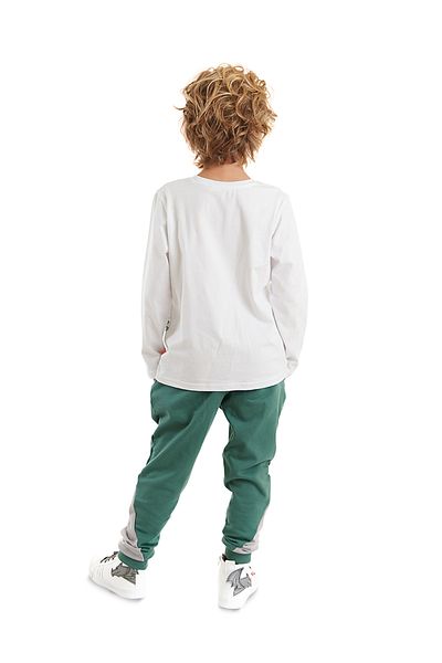 Denokids Sada kalhot s tričkem s dlouhým rukávem pro chlapce Stegosaurus