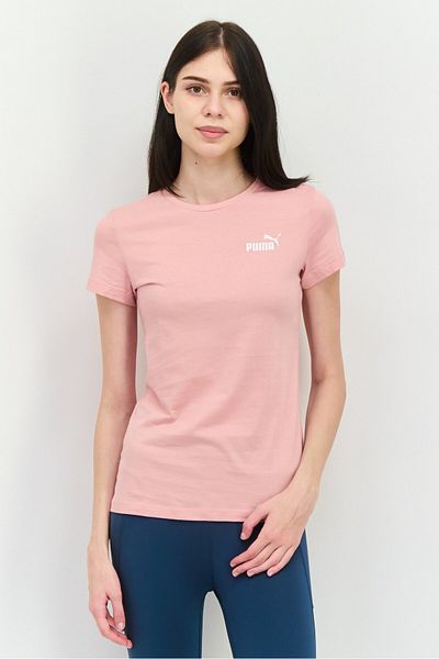 Puma بلوزة رياضية نسائية بأكمام قصيرة مناسبة للأنشطة الخارجية، لون وردي فاتح