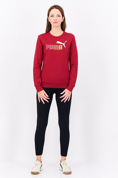 Puma Women Regular Fit Long Sleeves Outdoors Sweatshirt, Maroon