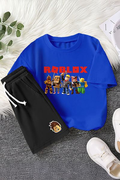 MYADA Premium Fun Roblox Printed Colorful 2-Piece Children's Set 23407