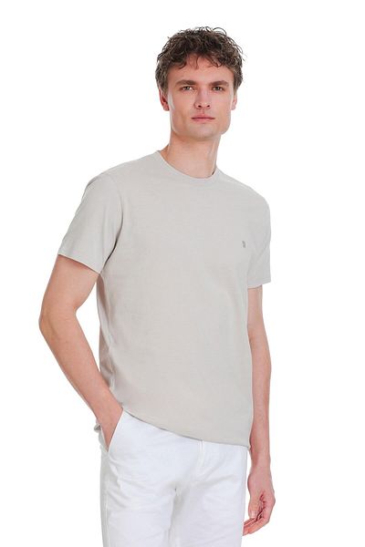 Hatemoğlu Μπλουζάκι Stone Regular Fit 100% Cotton Crew Neck