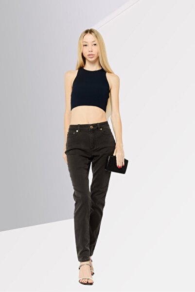 Michael Kors Women Skinny Fit High Waist Stretchable Denim, Black