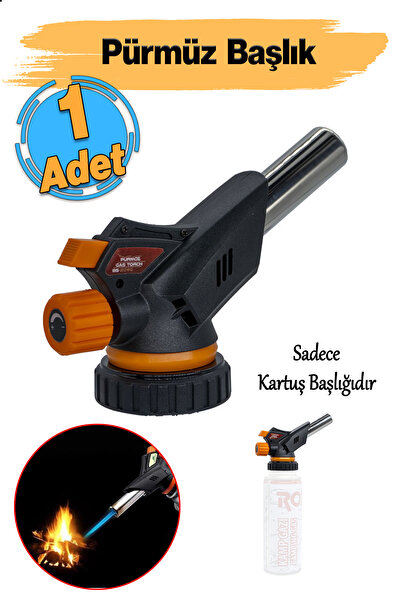 Badem10 Gaz Kartuş Başlığı Çakmaklı Pürmüz Kamp Piknik Kamp Mangal Mutfak Ale...