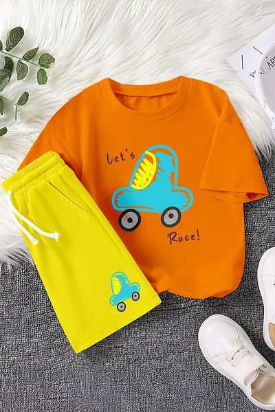 MYADA Let's Race Car Printed 2-Piece Children's Set 23465