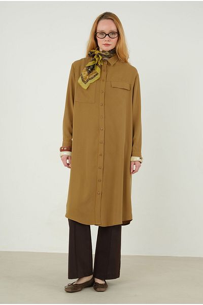 HEQA Robadan Pocketed Shirt Light Cumin