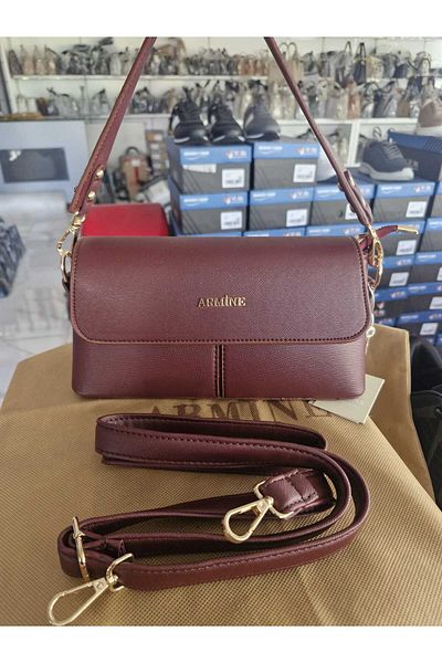 Armine Aemi̇ne Bag 347 Botdo Skin Double Belt Hand and Shoulder Strap Use Stylish Bag 347
