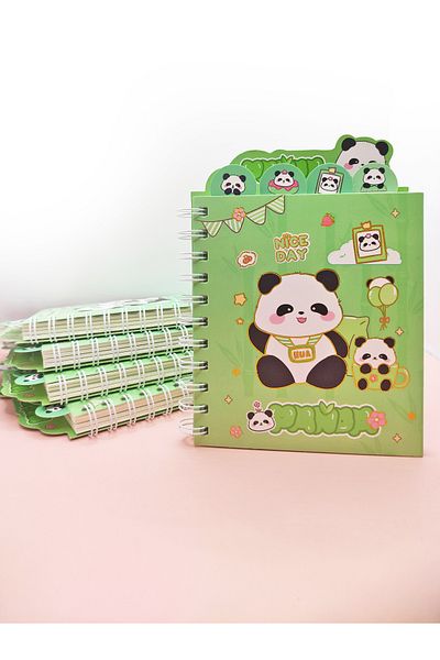 Limmy A5 Notepad with Cute Panda Bookmark (14X18 cm) - Sleepy Panda