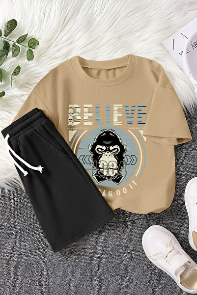 MYADA Nova sezona Believe Monkey Štampano Dvodelni dečiji set 22477
