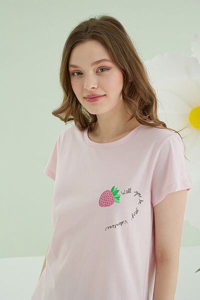 NBB 100% Cotton Women's Pajama Set with Short Sleeves, Shorts