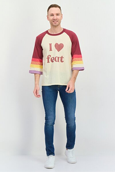 Feat Women Crew Neck 3/4th Sleeve Graphic Print T-Shirts, Multicolor