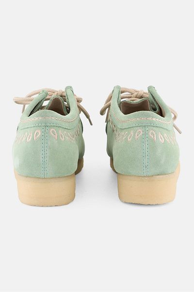 CLARKS Men Lace Up Casual Shoes, Mint Green
