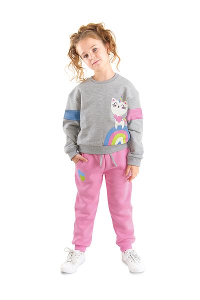 Denokids Set de trening de iarnă Rainbow Cat pentru fete