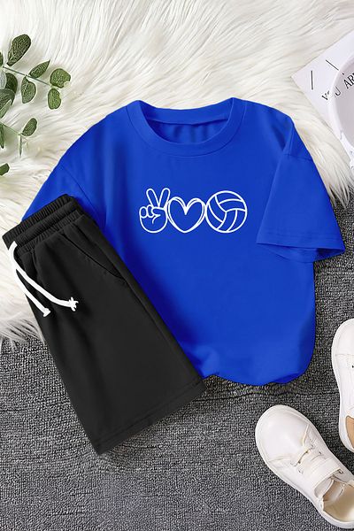 MYADA New Season Volleyball Love Printed 2-Piece Children's Set 23383
