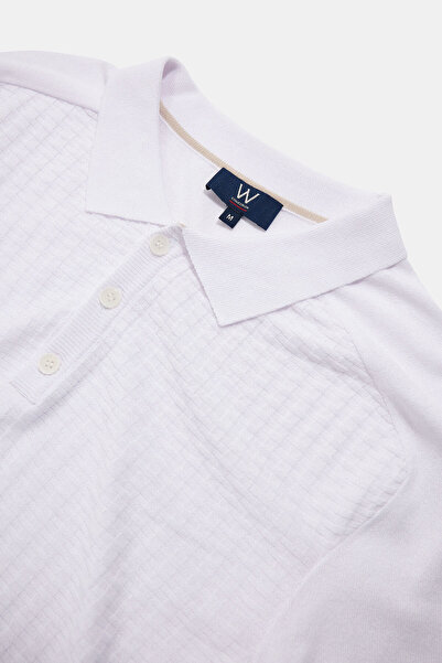 W Collection WHITE POLO NECK T-SHIRT