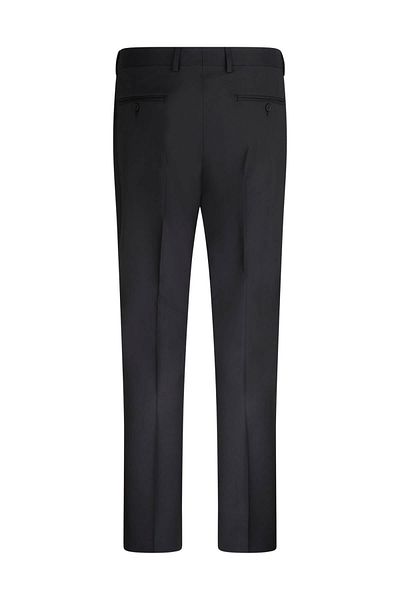 Hatemoğlu Μαύρο υφασμάτινο παντελόνι Slim Fit με τσέπες στο πλάι