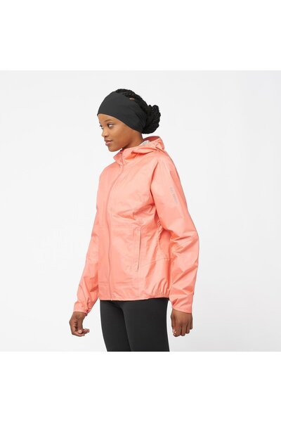 Salomon BONATTI WATERPROOF Kadın Yağmurluk PEACH AMBER LC2129300