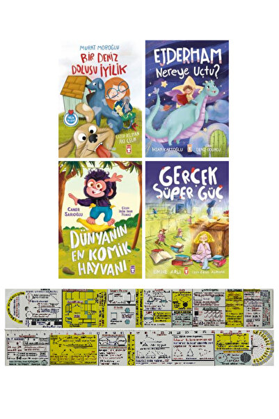 Timaş Çocuk 1. Sınıf Hikaye Seti 4 Kitap /Dünyanın En Komik Hayvanı-Ejderham ...