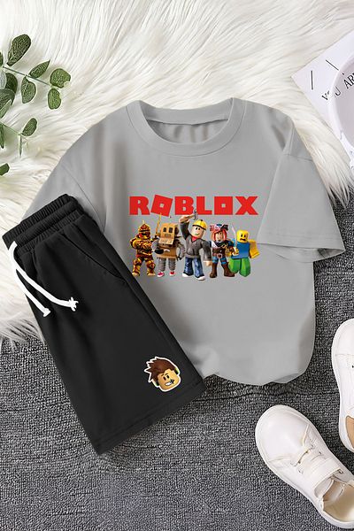 MYADA Premium Fun Roblox Printed Colorful 2-Piece Children's Set 23407