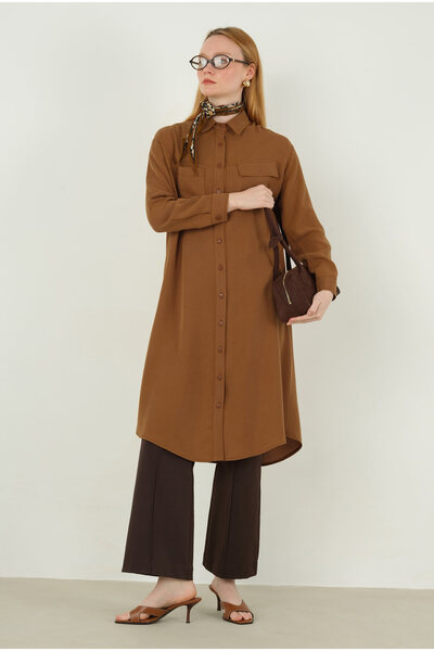 HEQA Robadan Pocketed Shirt Dark Mango