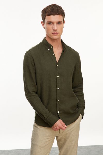 Mudo Slim Fit Linen Shirt