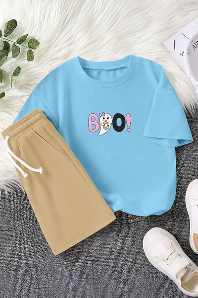 MYADA New Season Boo! Baby Ghost Printed 2-Piece Children's Set 23467