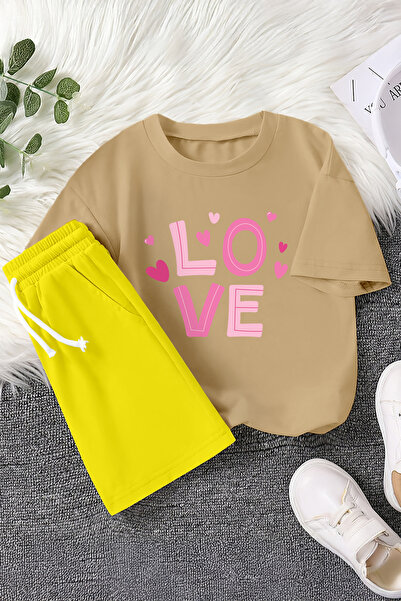 MYADA Premium Love Written Heart Štampano Dvodijelni dečiji set 23393