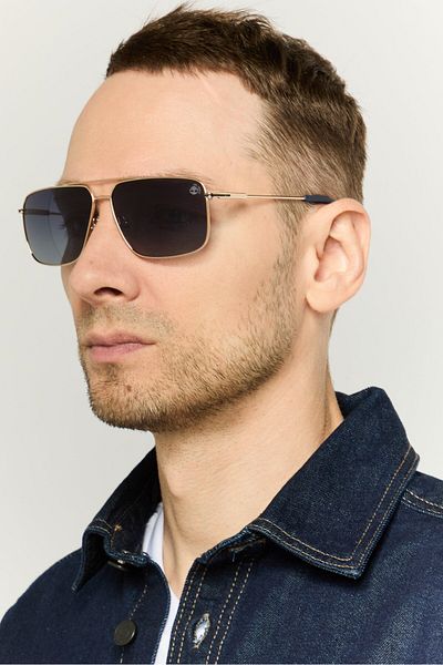 Timberland Men TB929232D61 Square Sunglasses, Gold