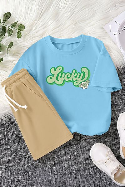 MYADA Set pentru copii din 2 piese cu imprimeu colorat Premium Lucky 23448