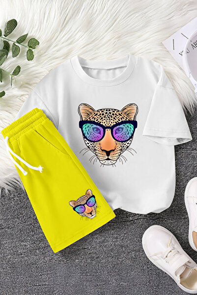 MYADA Cool Sa leopard printom dvodelni dečiji set