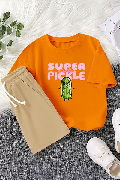 MYADA Premium Super Cute Pickle Printed 2-Piece Children's Suit 22975