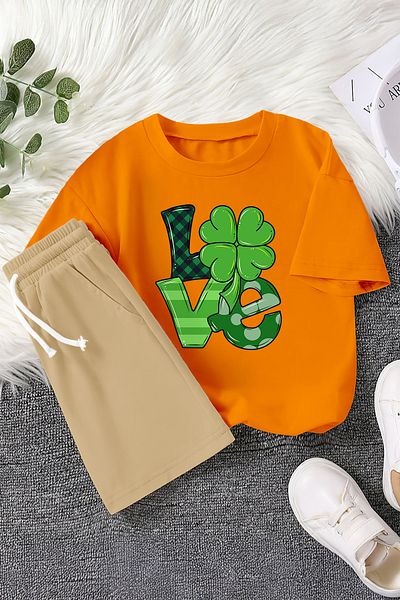 MYADA Premium Love Luck Printed 2-Piece Children's Set 23450