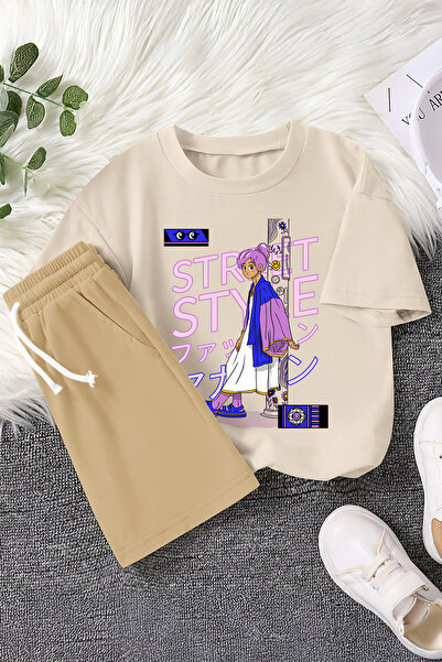MYADA Premium Street Style Anime Štampano Dvodijelni dečiji set 22980