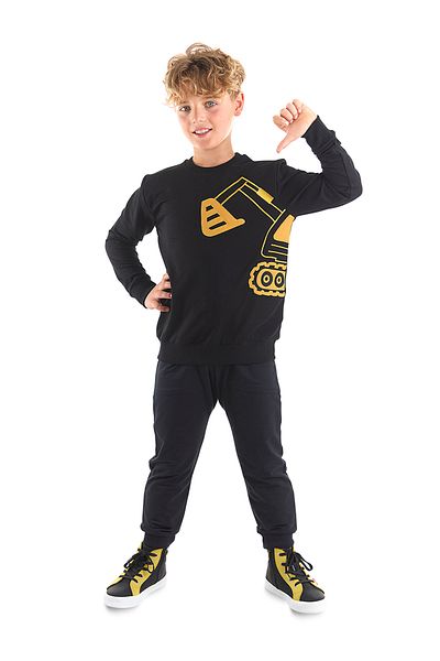 Denokids Scoop Jungen Sweatshirt, Schwarz