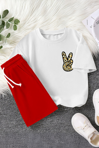 MYADA Nova sezona Mir Sa leopard printom Dvodelni dečiji set 23458