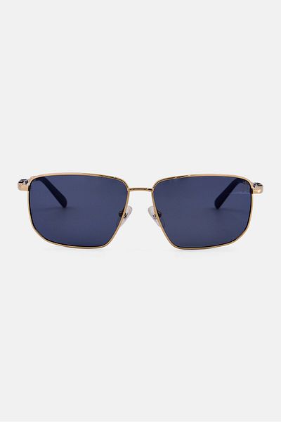 Timberland Men TB0001032D61 Square Sunglasses, Blue/Gold