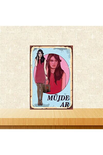 hazalshop Müjde Ar 20-30 cm Ρετρό Ξύλινο Τραπέζι Tkfx4915