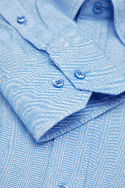 W Collection MAVİ UZUN KOLLU GÖMLEK