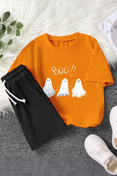 MYADA Premium Boo Ghost Printed 2-Piece Children's Set 22669