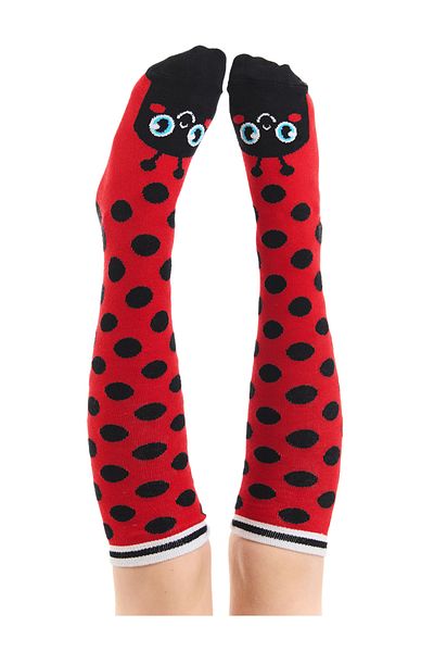 Denokids Marienkäfer gemustert Polka Dot Mädchen Kniestrümpfe