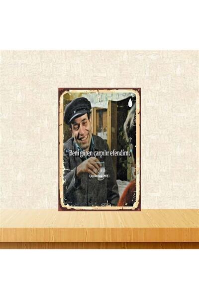 TAKIFİX Kemal Sunal 20 30 Cm Retro Ahşap Poster Tkfx3809