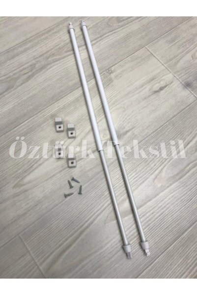 öztürk tekstil Beyaz Briz Perde Çubuğu (KELEBEK PERDE ÇUBUĞU) 30-50cm