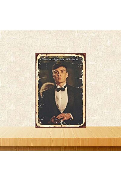 TAKIFİX Peaky Blinders Retro Ahşap Poster 20x30 cm