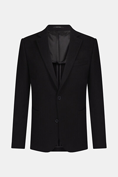 W Collection Black Buttoned Wool/Cashemere Jacket