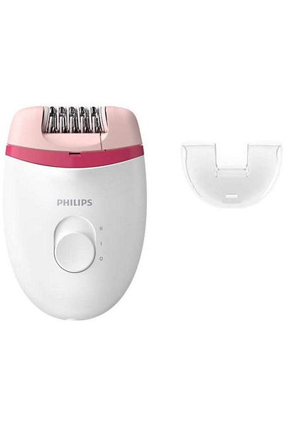 Philips Epilator Philips Satinelle Essential BRE235/00, 2 viteze (Alb/Roz)