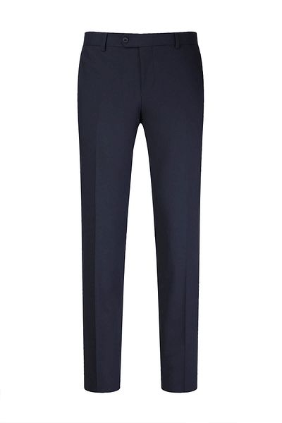 Hatemoğlu Παντελόνι από ύφασμα Navy Blue Regular Fit με πλαϊνές τσέπες