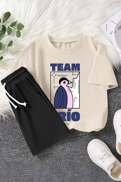 MYADA Premium Bird Crew Printed 2-Piece Children's Set 22769