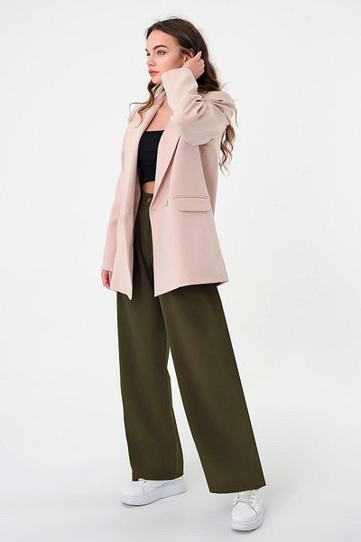 Hazel Stone Double Button Blazer Jacket