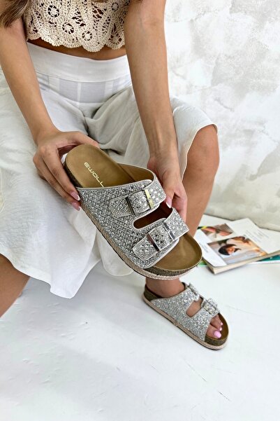 akerler Women's Silver Stone Imported Ewoll Women's Slippers Ew3444