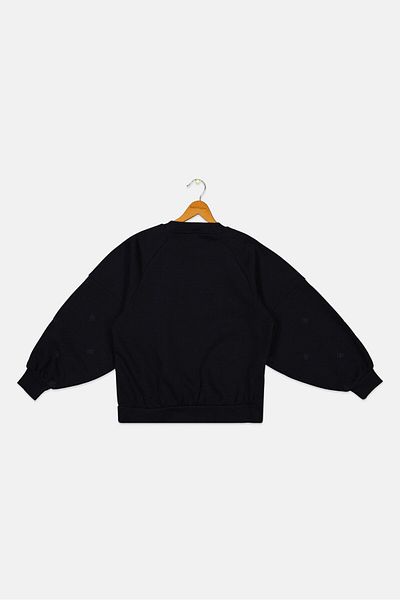 Tommy Hilfiger Kids Girl Embroidered Long Sleeve Sweatshirt, Navy
