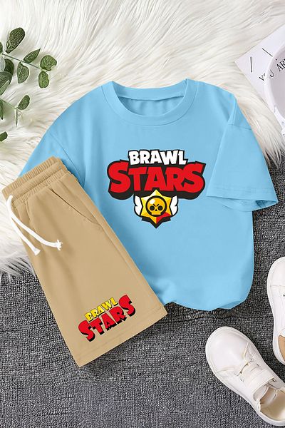 MYADA Set de 2 piese pentru copii cu imprimeu colorat Premium Brawl Stars 23409